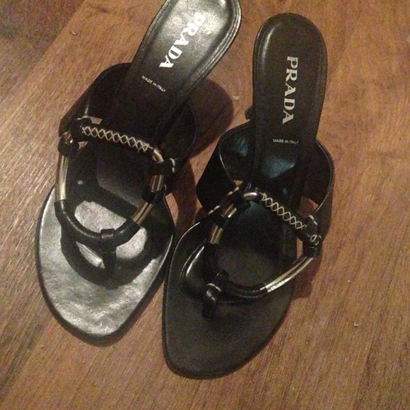 ⛔Sold⛔ Prada low heel summer sandals