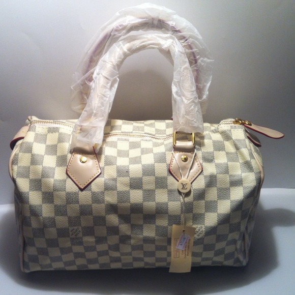 Handbags - White Damier Azur Speedy 30