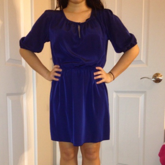 Blue long sleeve dress