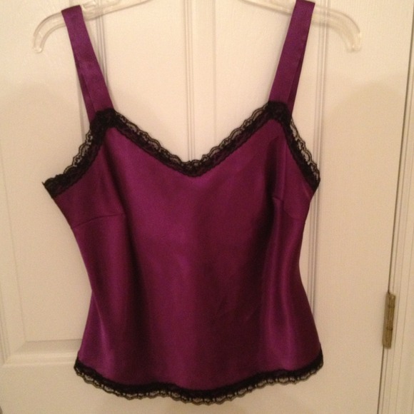 Purple and Black Lace Cami