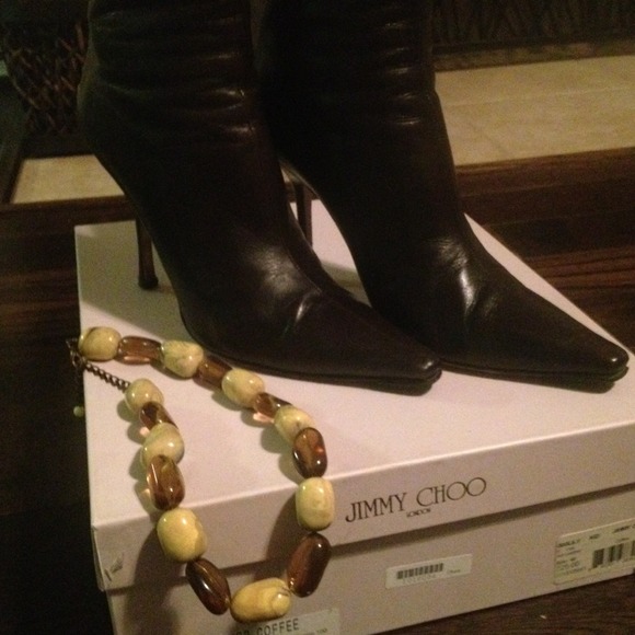 SOLD *REDUCED* Dark Brown Jimmy Choo Ankle Boot - Picture 2 of 4