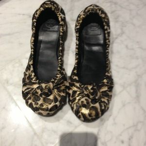 Tory Burch ballet in leopard print