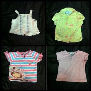 4 pieces 12 mo baby girl clothing EUC or NWOT
