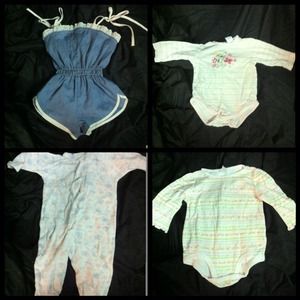4 pieces 12 mo baby girl clothing EUC or NWOT
