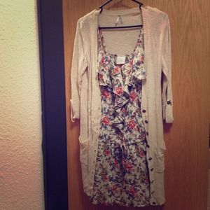 💎BUNDLE💎 Tank Dress and Cardigan!