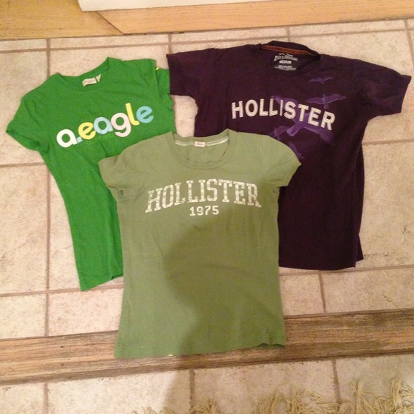 Bundle American Eagle and Hollister t-shirts