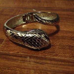 Silver snake watch/bangle
