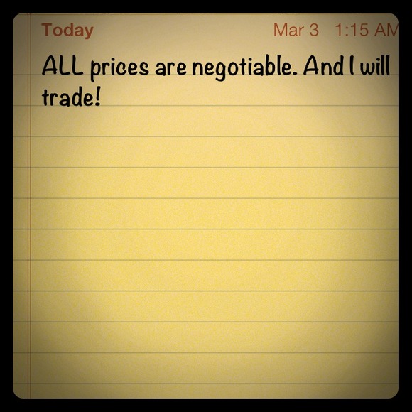 All prices negotiable! 😊