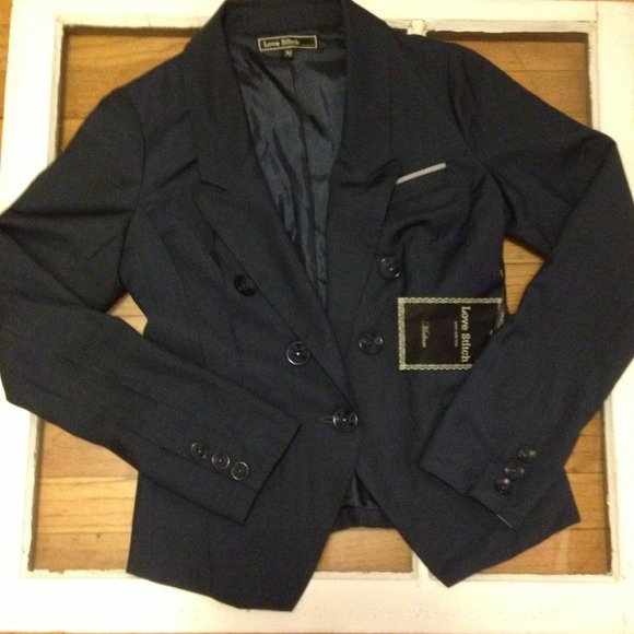 🔴SOLD🔴 boyfriend blazer, with stripes - Picture 2 of 4