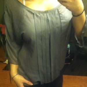Gray Sheer Blouse
