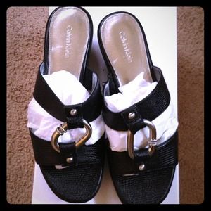 Brand New!!Calvin Klein Wedge Sandals!