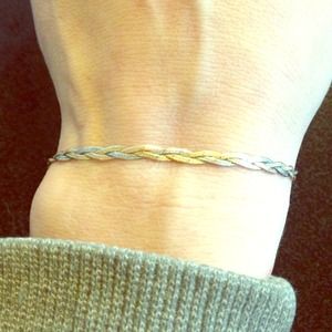 14K gold bracelet, three tone gold.