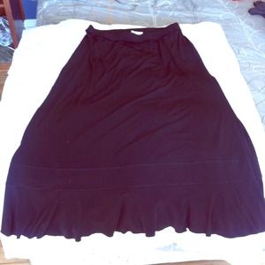 Laundry black mid calf skirt