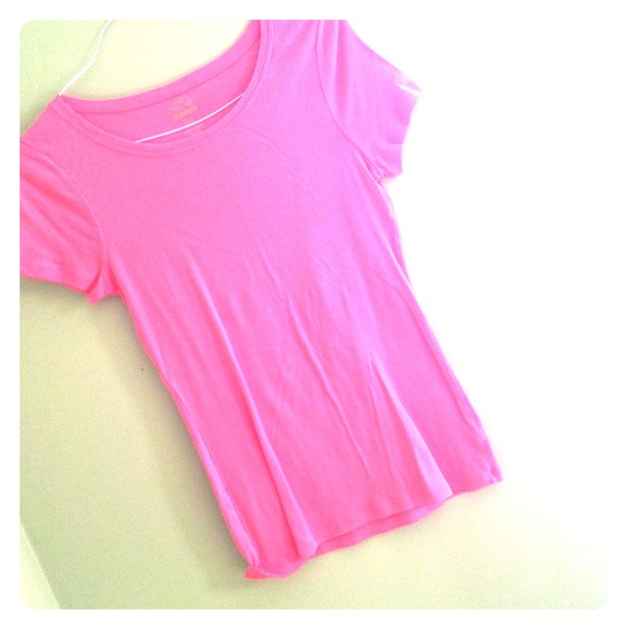 Coral/pink plain cotton shirt