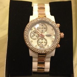 Geneva White and Gold watch(Brand New)