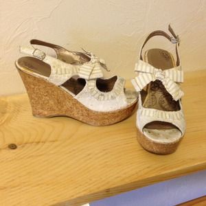 Adorable cork wedges