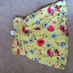 Strapless floral shirt