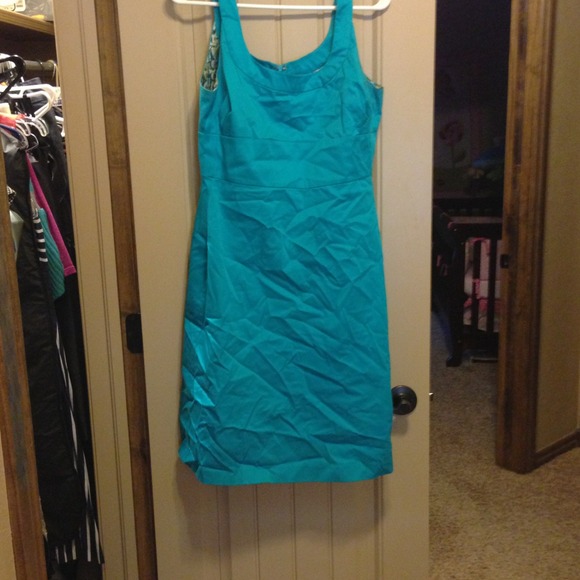 Turquoise pencil dress
