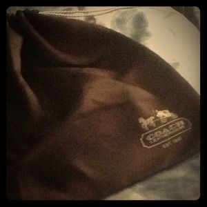 Authentic coach draw string dust bag