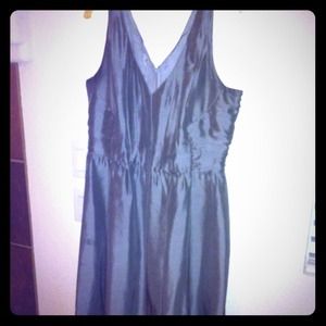 Gray taffeta-like Banana Republic cocktail dress