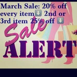 March Sale 💐20% off every item! 2nd , 3rd 25% off