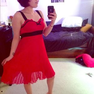 Red sweetheart valentines dress