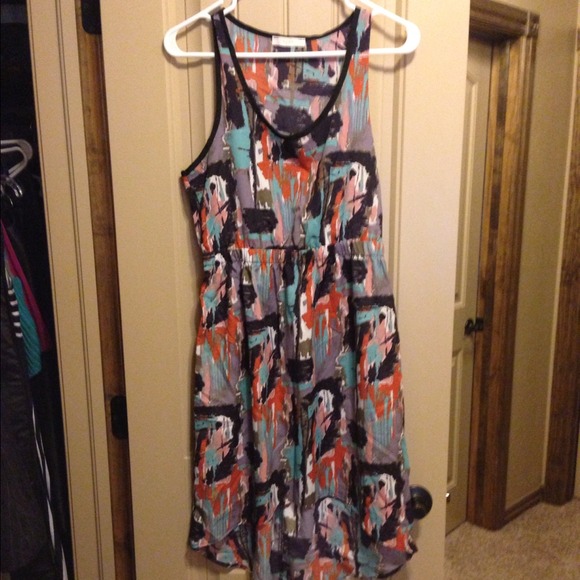 Colorful high low dress