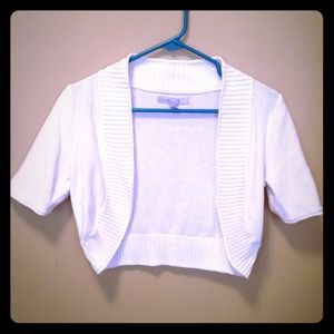 White cropped cardigan