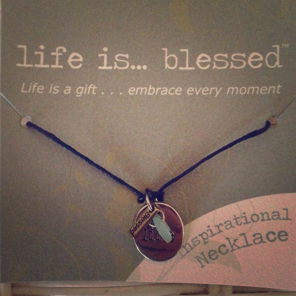 Life is blessed charm necklace