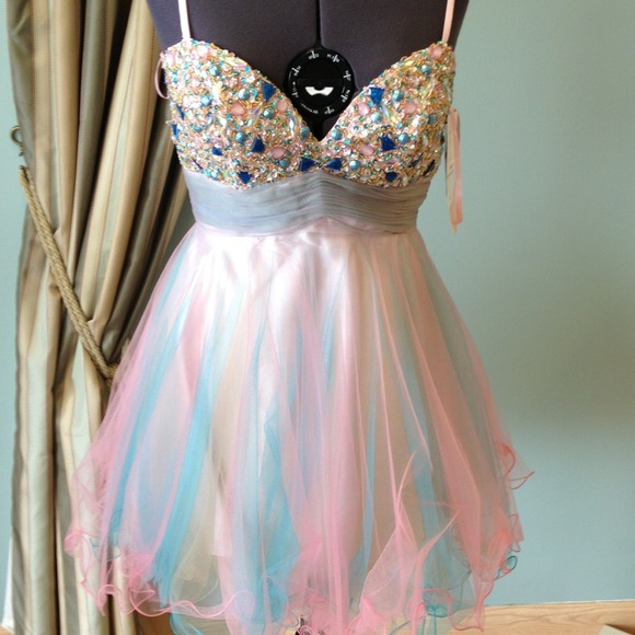 Dave and Jonny pink short dress