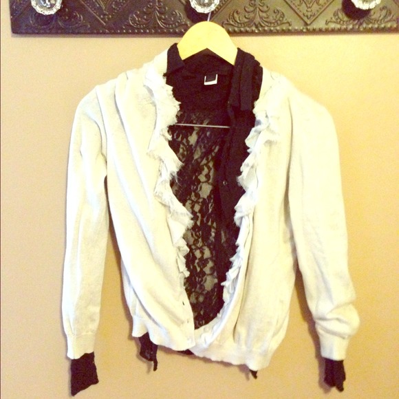 Express Black Lace Button Up/size small - Picture 1 of 1