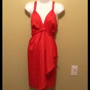 Red/ Deep Orange Party Dress