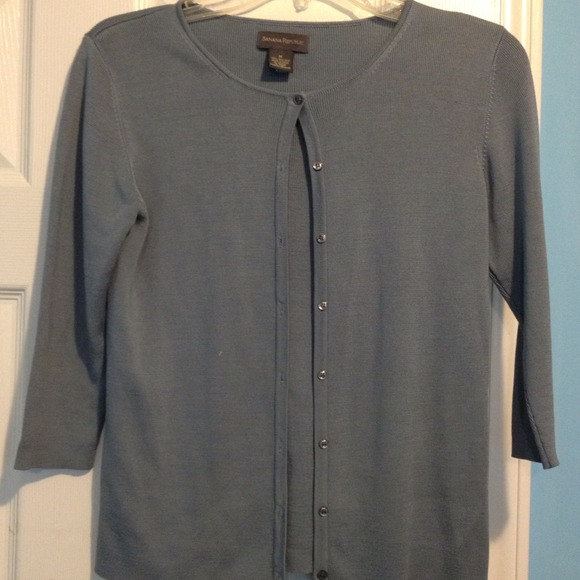 Blue Silk Cardigan by Banana Republic Size Medium
