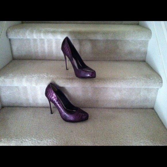 Purple Platform Pumps