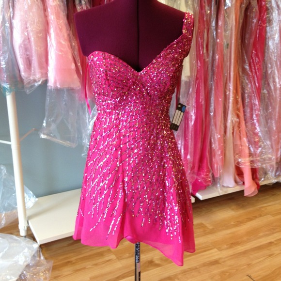 Dave and Jonny one shoulder dress