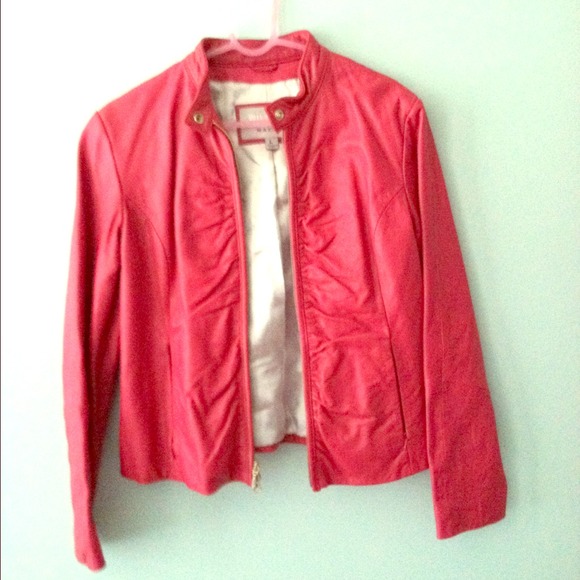 Fuchsia Leather Jacket