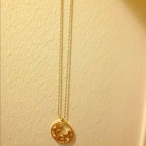 Gold color butterfly necklace
