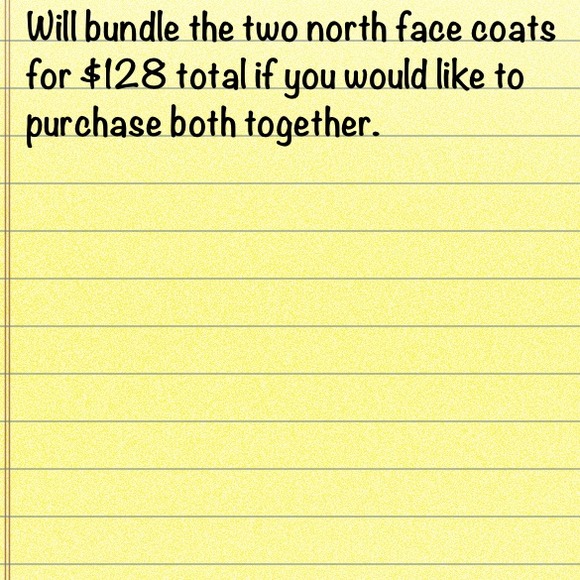 2 north face coats. See pictures