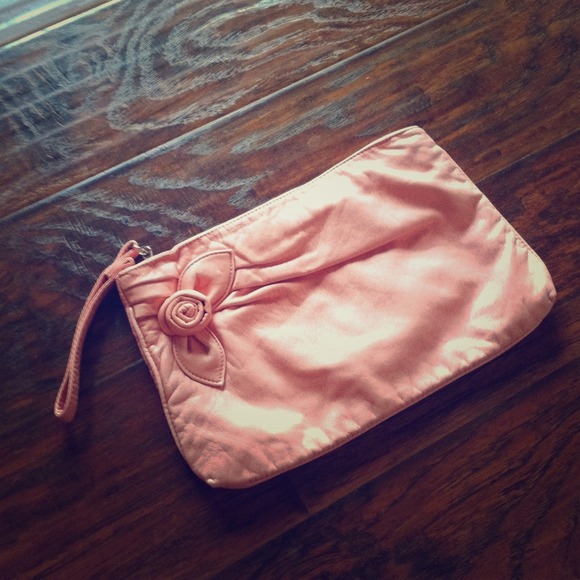 Pastel pink clutch