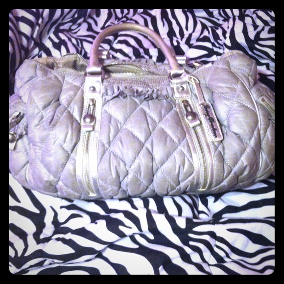 Juicy couture grey quilted bag!