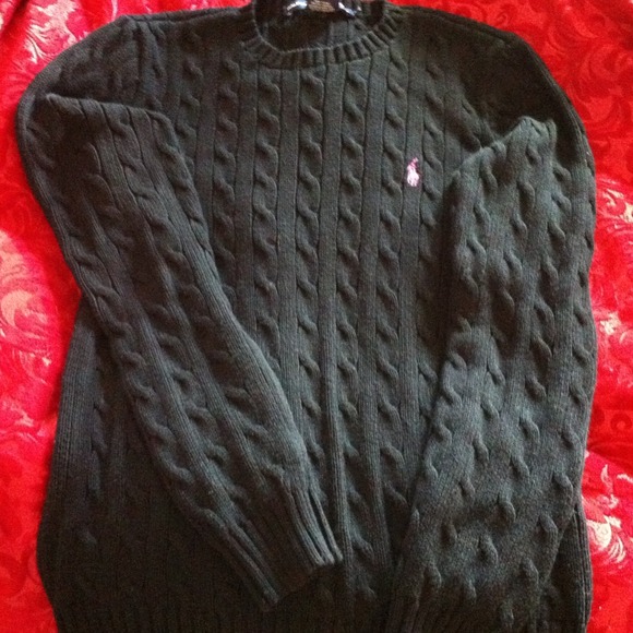 Ralph Lauren polo black sweater crew neck