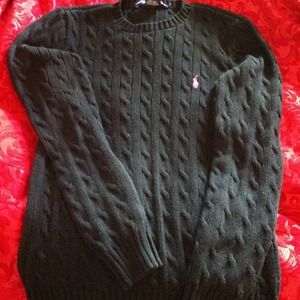 Ralph Lauren polo black sweater crew neck