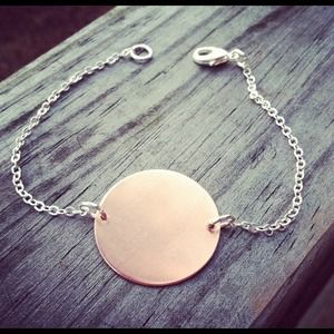 Hand stamped Pendant Bracelet