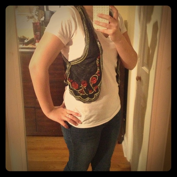Urban Outfitters Embroidered Vest