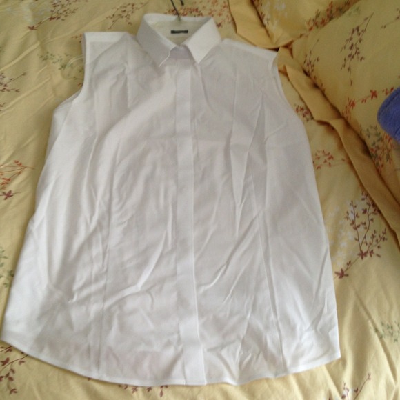 Talbots tailored white top