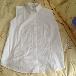 Talbots tailored white top