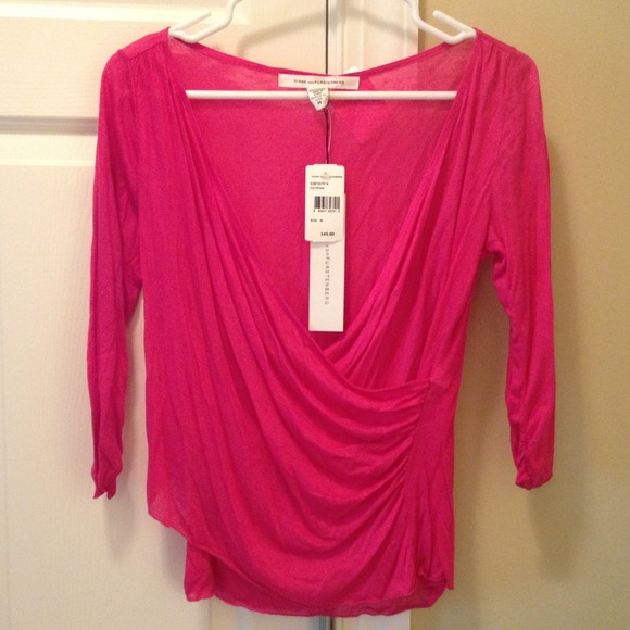 Diane Von Furstenberg Hot Pink Top