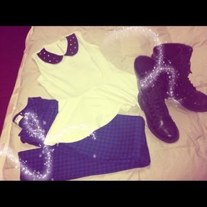 studded peplum top