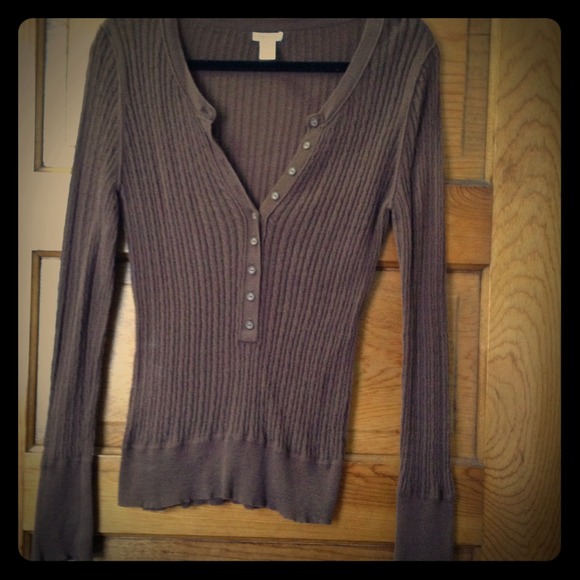 💰SOLD💰Long sleeve brown Maurice's top size large - Picture 1 of 3