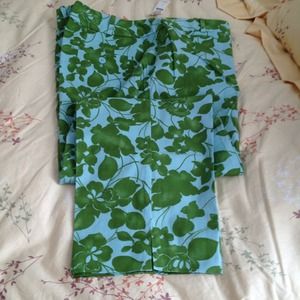 Patterned ankle pants